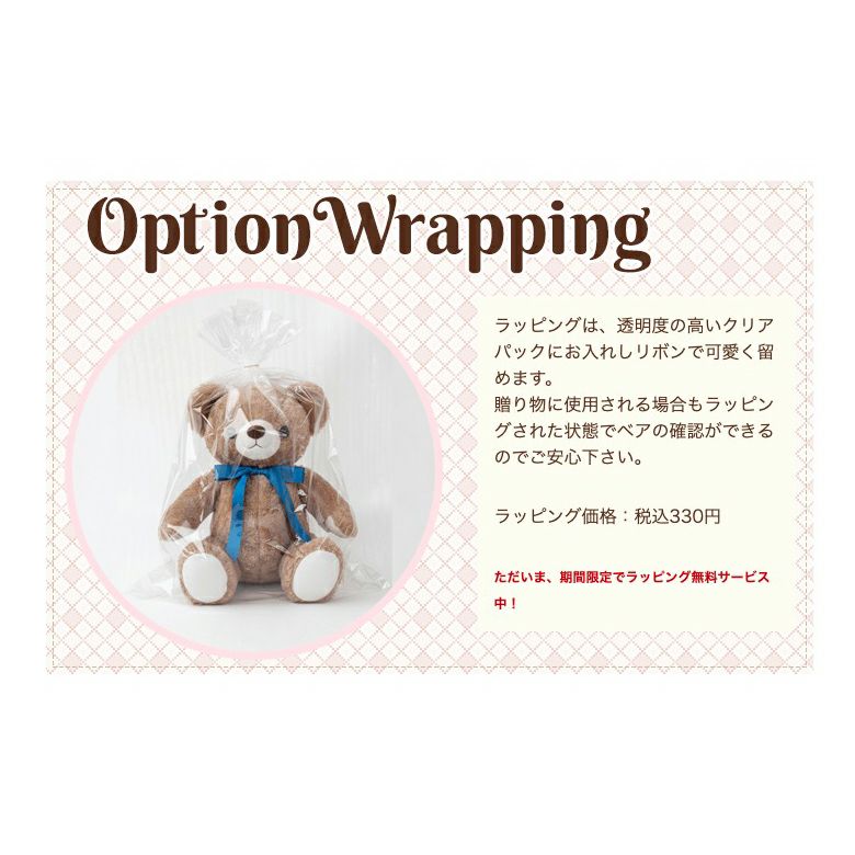 体重ベア「カリーナ」のラッピング