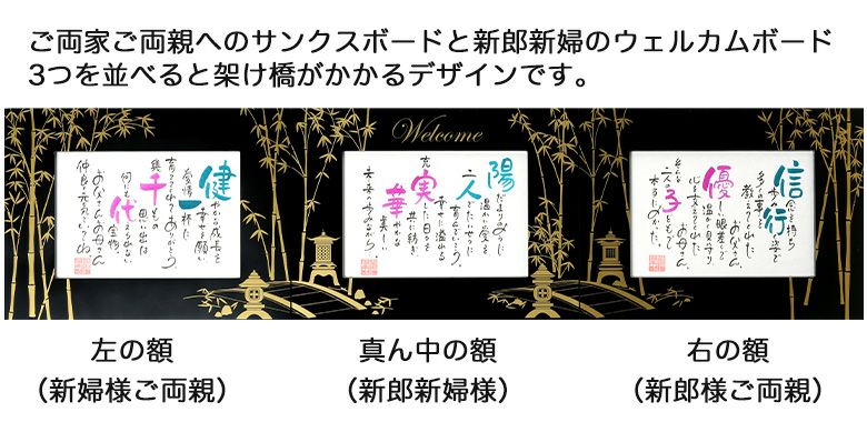 ネームインポエム　三連架け橋ポエム(3個セット)の商品詳細