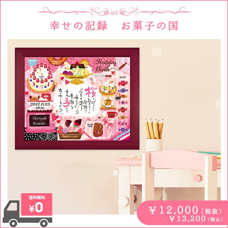 ネームインポエム　幸せの記録　お菓子の国