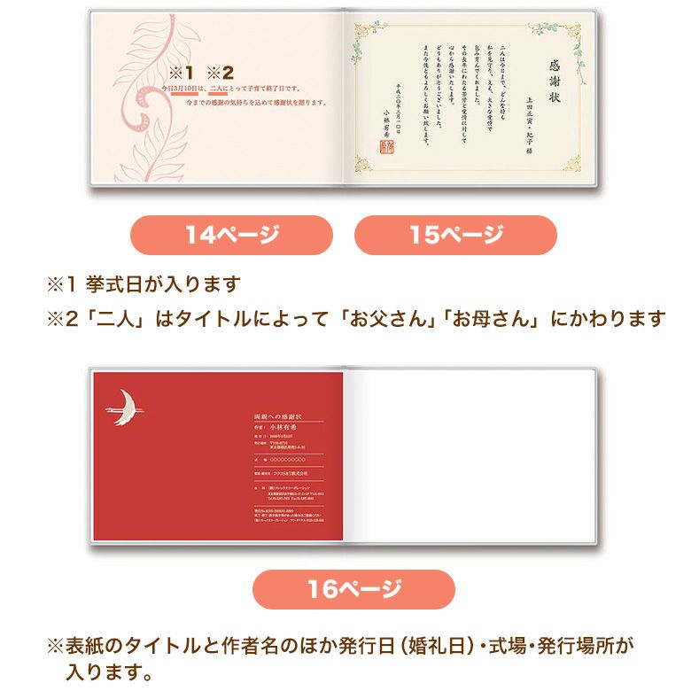 フォトストーリー ブライダルブック：14ページ&#12316;16ページ