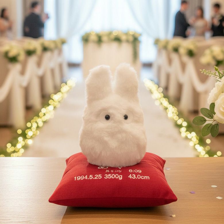 小さな白いトトロのウェイトドール